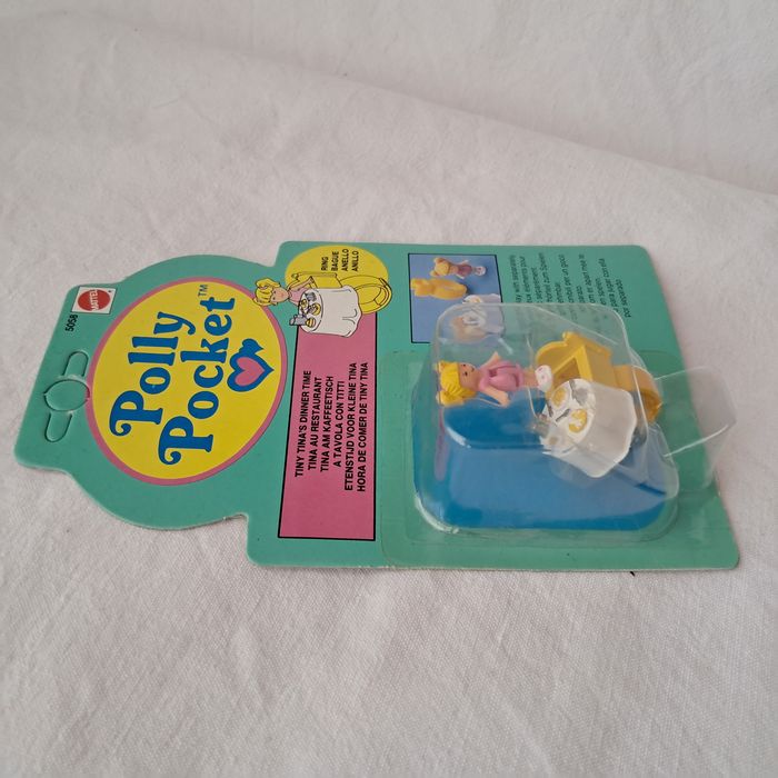 Bague polly pocket bluebird Tina au restaurant Mattel 1989 vintage neuf - photo numéro 8