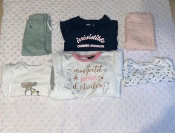 Lot habits fille 6 mois