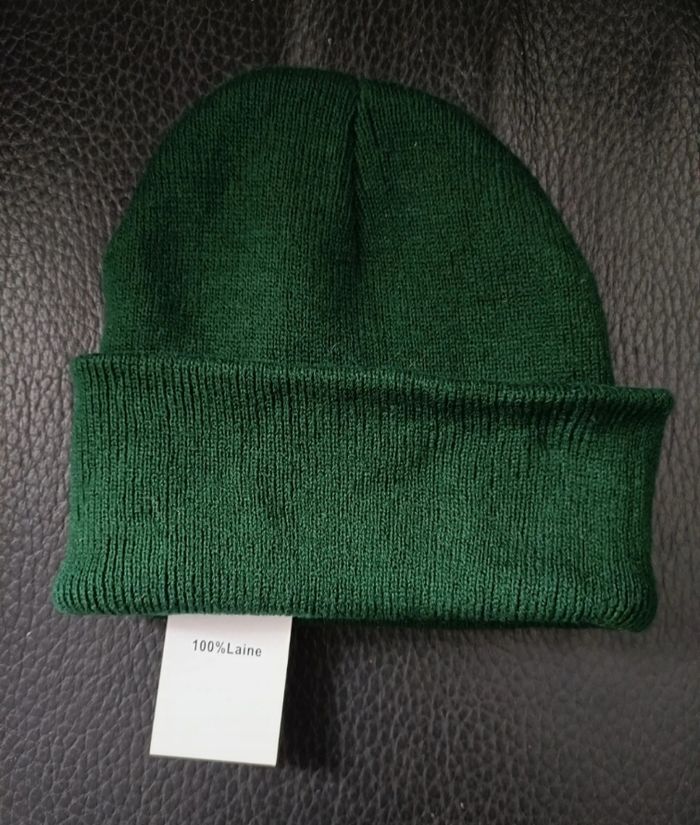 Bonnet Vert milano en 100% laine, taille unique - photo numéro 2