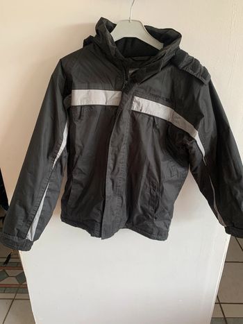 Parka blouson doublé hiver Trespass 9/10 ans noir et gris waterproof neige eau vent