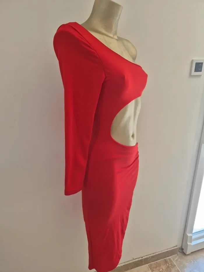 Robe originale été rouge taille s - photo numéro 6
