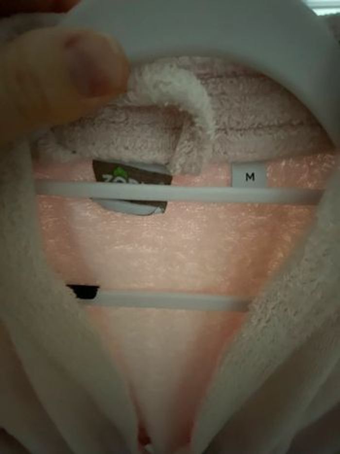 Peignoir de bain rose pale taille M zodio - photo numéro 5