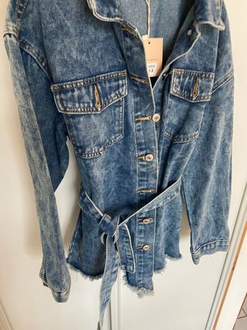 Veste en jean ceinturée Acid wash