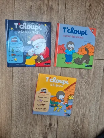 lot de 3 livres t'choupi en parfait état