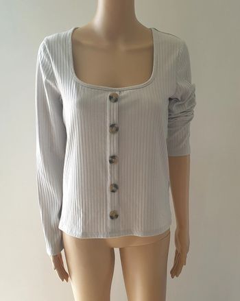 💜 Haut avec boutons taille L 40 Cache cache #emyfleury_40femme