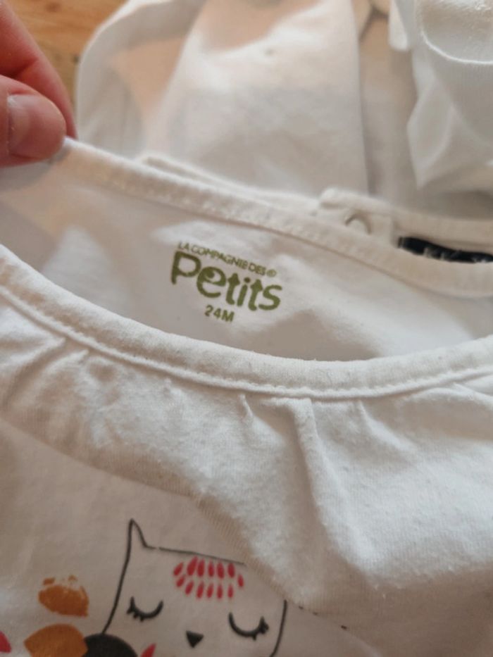 Lot de 3 Tshirt manches longues blancs 2 ans - photo numéro 6
