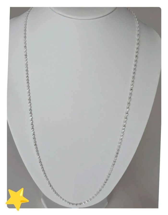Collier maille Torsadé 2mm 65cm - photo numéro 2