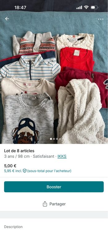 Lot de 8 vêtements 