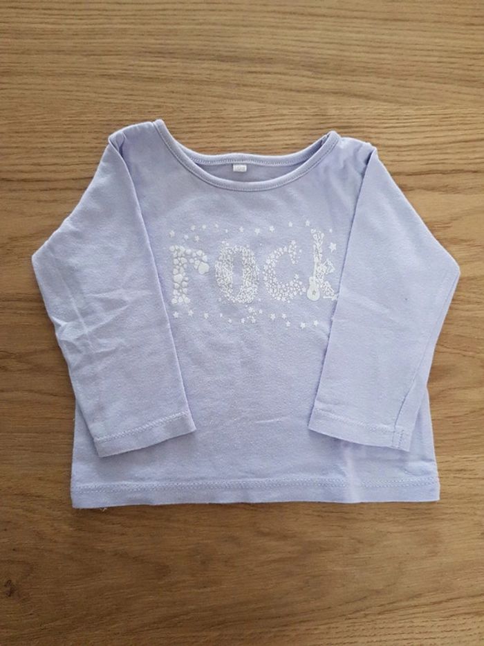 Tee-shirt Rock manches longues lila 6 mois