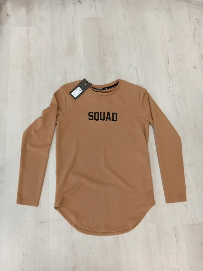 Pull fin homme à manches longues marron clair taille xl