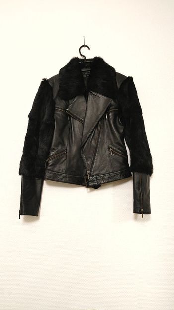 Magnifique veste en cuir type perfecto veste de motard taille S zip