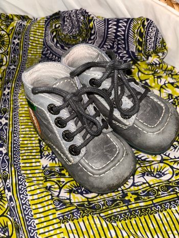 Kickers marron et turquoise 