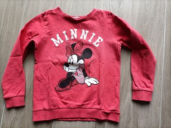 Sweat shirt fille Disney Minnie 6 8 ans rouge TBE