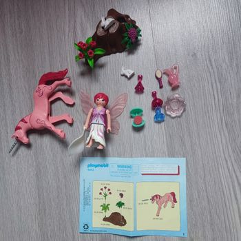 Playmobil 5443 fée coquette avec licorne rose Complet