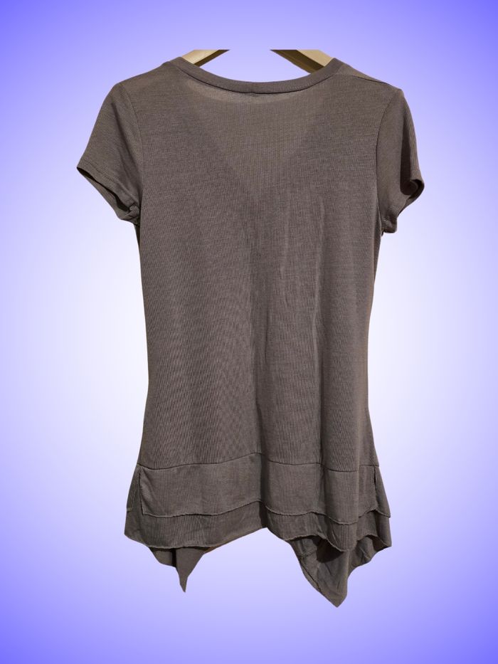 Gilet Cardigan Manches Courtes Gris Taille 42 XL B&K Style - photo numéro 2
