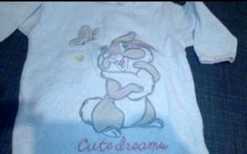 Grenouillere en velours fille 12 mois Disney baby en TBE