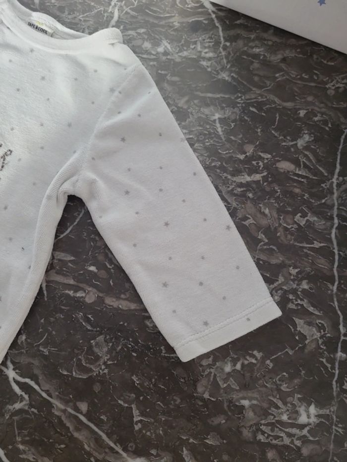 Pyjama velours tape à l'œil t.12 mois 74 cm - photo numéro 4
