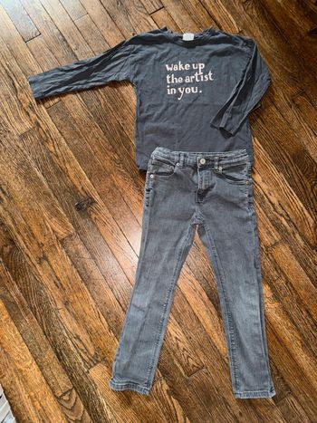 T-shirt et jeans Zara 6 ans