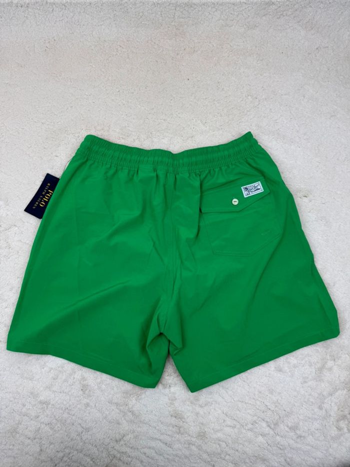 Short de Bain Ralph Lauren Vert Uni Neuf Taille M - photo numéro 5