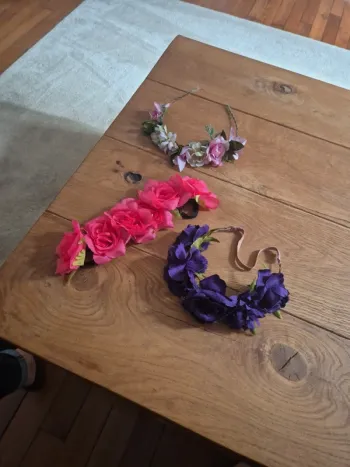 3 couronnes de fleurs