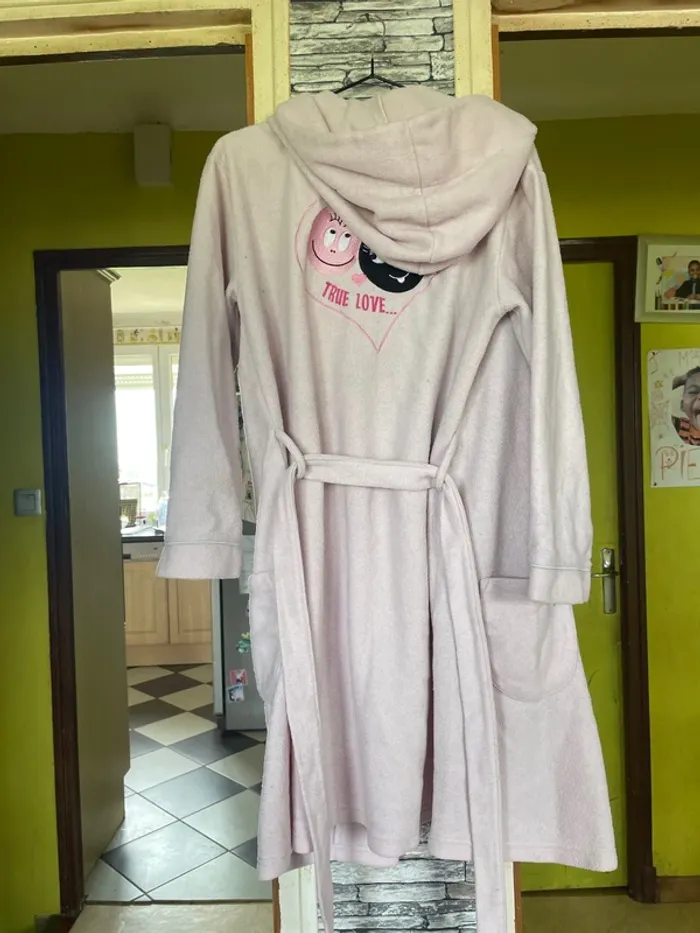 Peignoir polaire à capuche barbapapa taille 38 - photo numéro 3