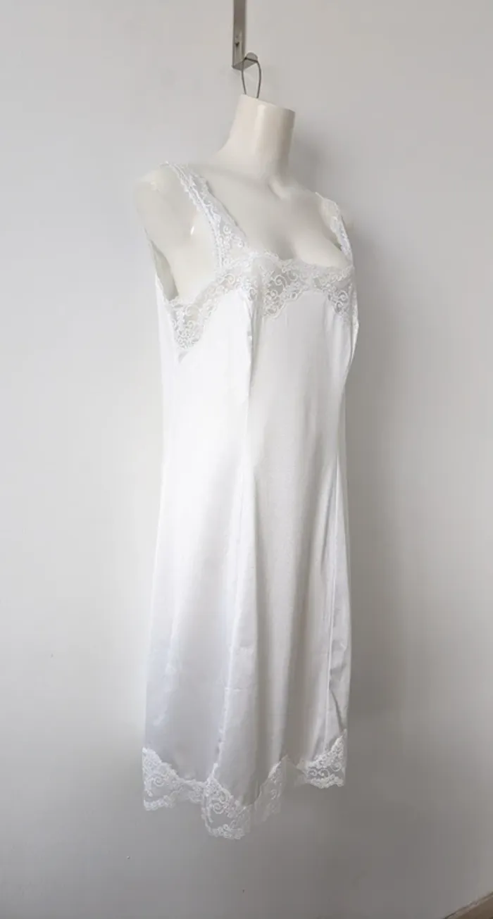 Fond de robe blanc avec dentelle - Helios - taille 42/44