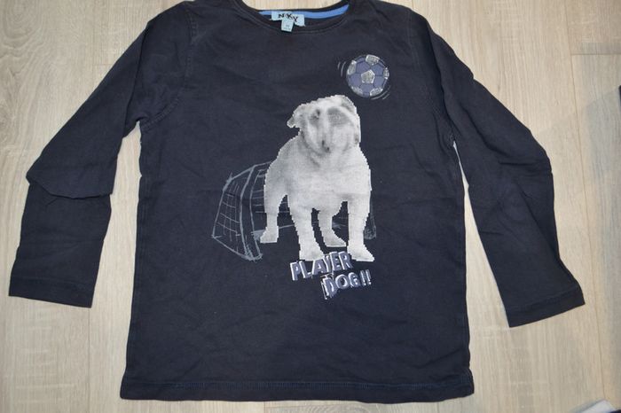 Tee shirt manches longues NKY 8 ans chien ballon