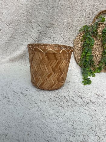 Cache pot en bambou - Vintage 