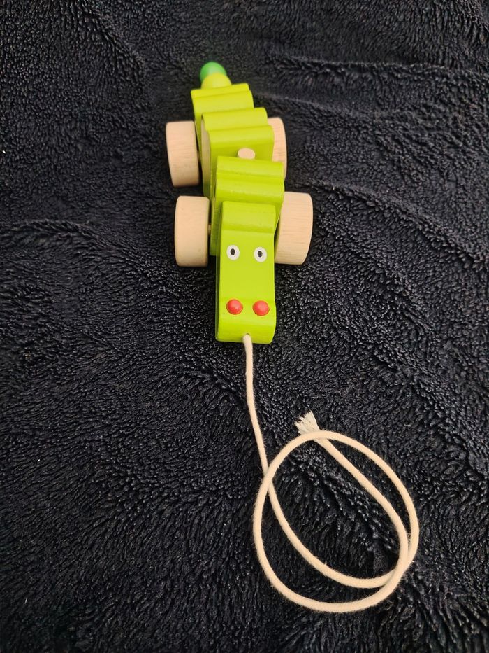 Crocodile en bois à tirer la redoute - photo numéro 6