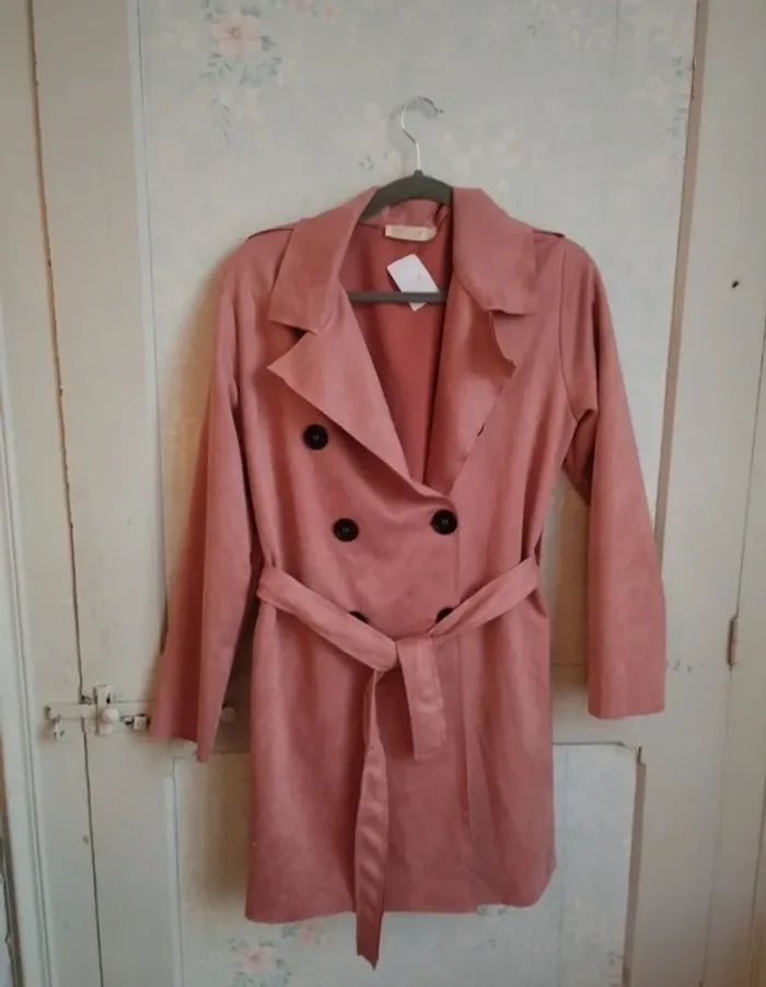Trench parka rose taille L kaos Anderlues bella
