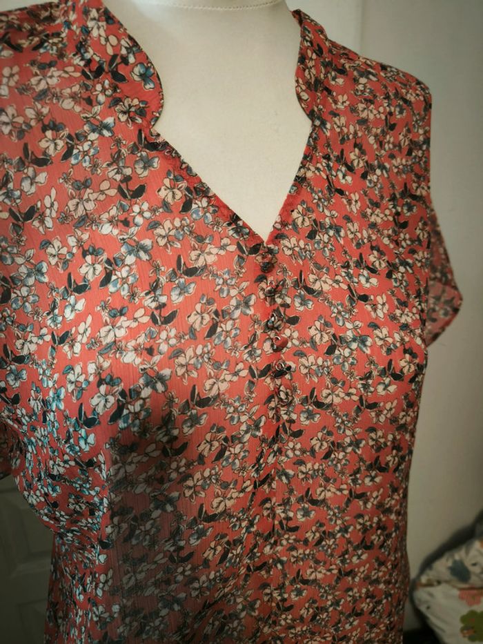 Haut transparent à fleurs cop copine taille 36 - photo numéro 2