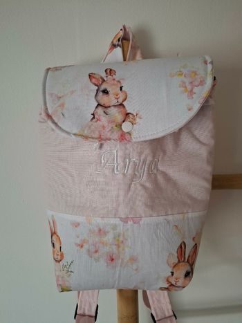 Sac à dos lapin rose 