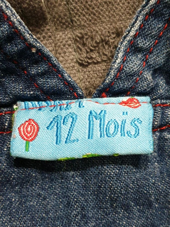Salopette en jeans 12mois - photo numéro 3
