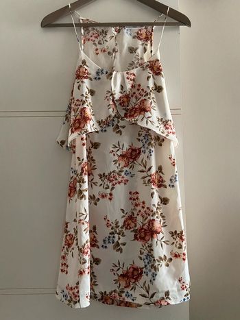 Ronde courte d’été mango satinée fleurie