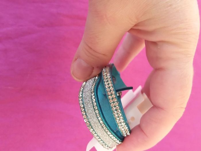 Bracelet femme turquoise et strass - photo numéro 3