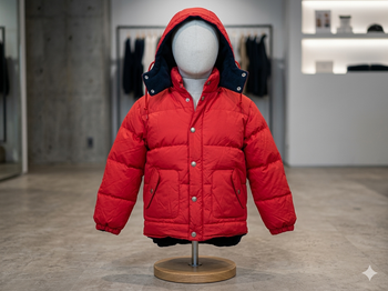 Doudoune en plumes doublée polaire rouge foncé avec capuche amovible  10 ans Camaïeu Mixte