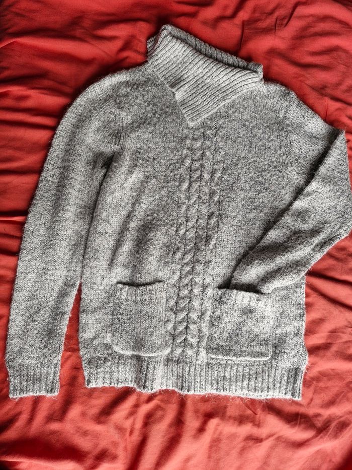 Magnifique pull torsade et col rabattu - photo numéro 2