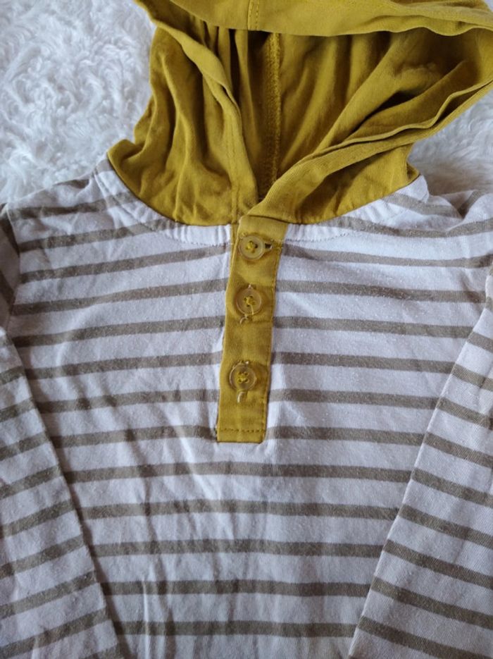Tee shirt chemise manches longues polo avec capuche Garçon 18 mois Kid Kanaï 100% coton - photo numéro 5
