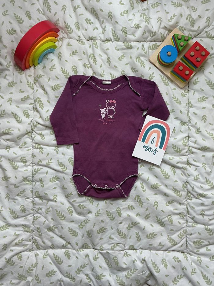 body manches longues violet absorba 6 mois