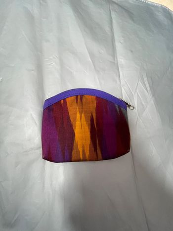 Petit porte-monnaie orange et violet