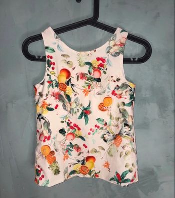Débardeur beige colorée fruits fille taille 12 ans 