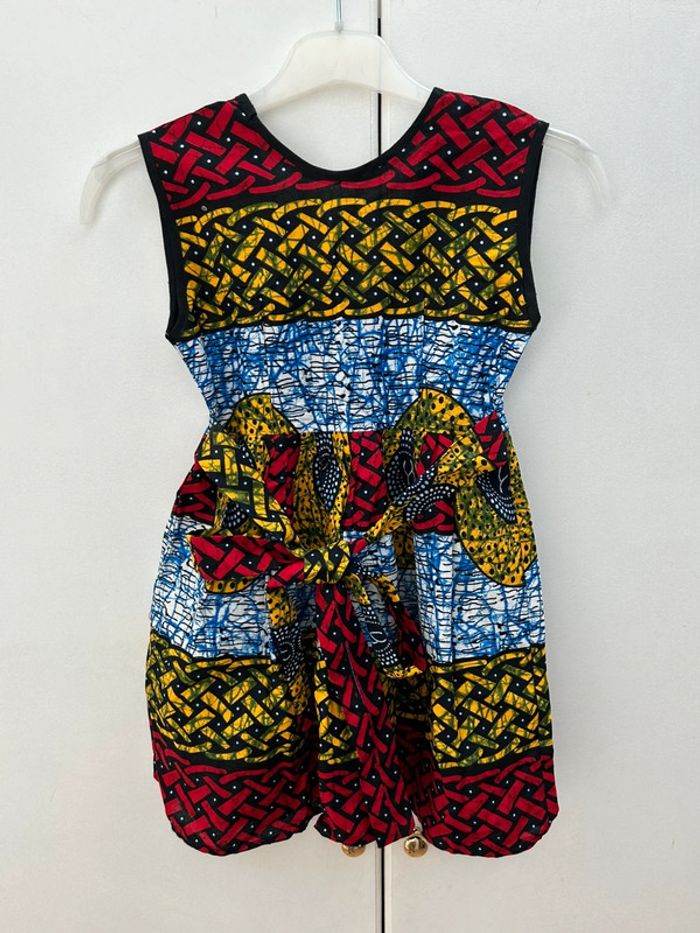 Robe vintage wax Keurgoumac – Création M. Damefall - fille taille 6 ans - photo numéro 3