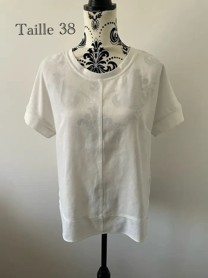 T-shirt blanc ample - Coupe moderne - Taille 38