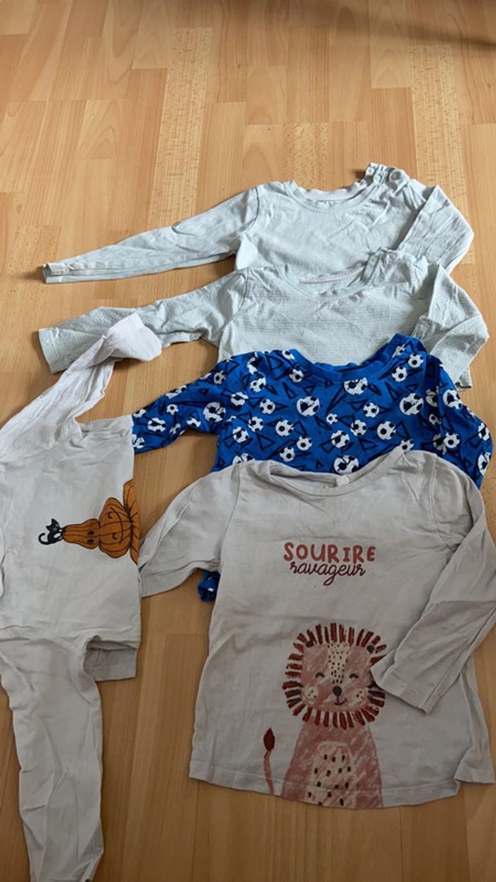 Lot tee shirt ML 24 mois