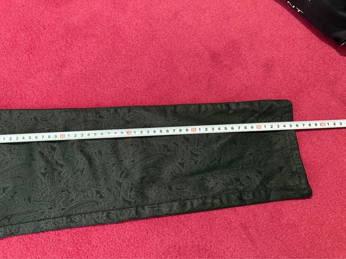Pantalon style huile noir motif cachemire school rag38 - photo numéro 11