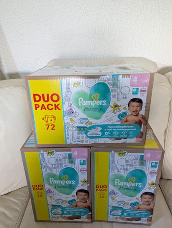 3 packs Pampers Harmonie Taille 4
