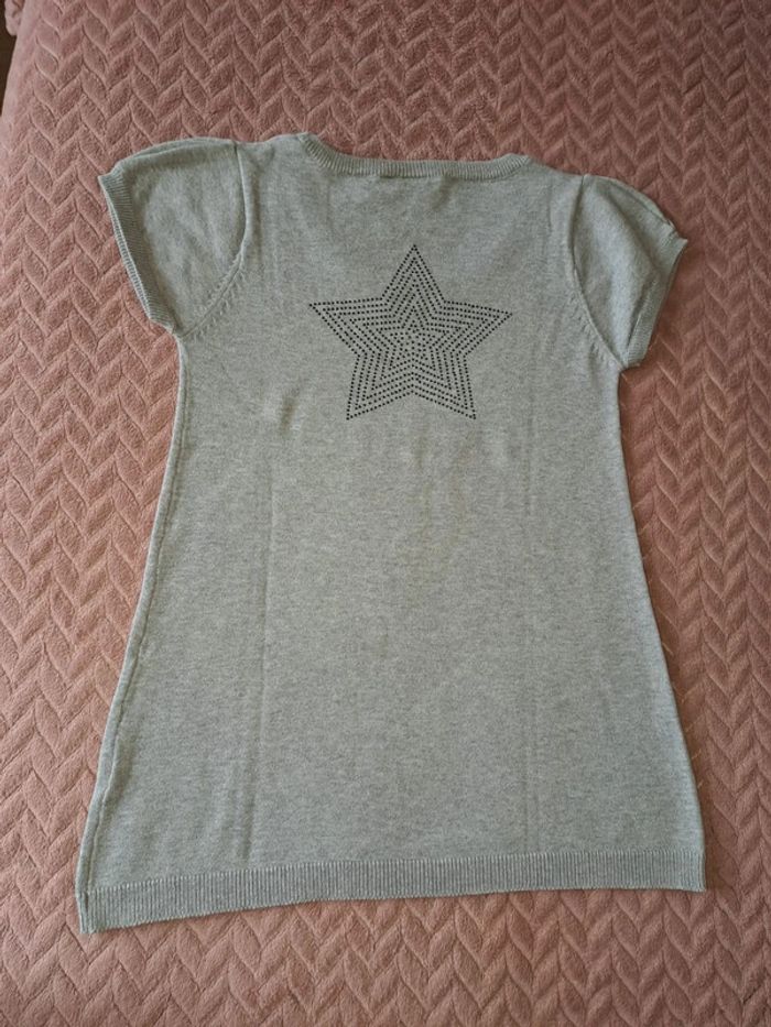 Pull sans manche gris fille 10 ans comme neuf biloo - photo numéro 2