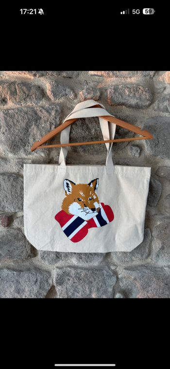 Sac cabas tote bag maison kitsuné