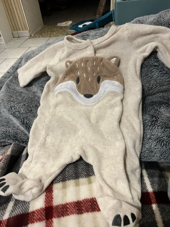 Pyjama velours naissance