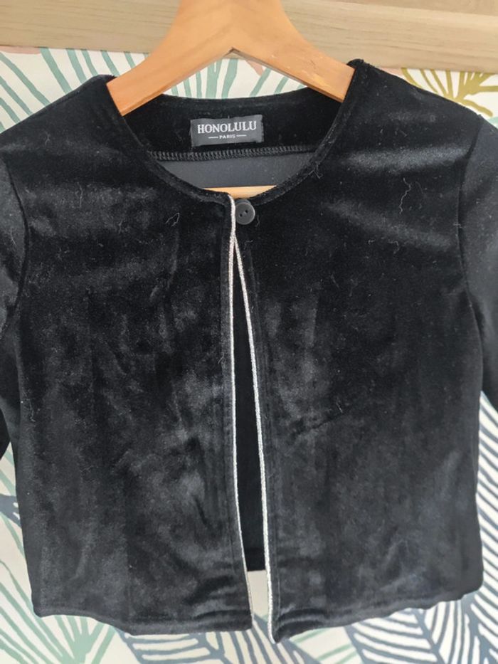 Gilet boléro velours 14 ans - photo numéro 2